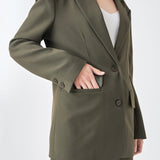 Oversized Notched Collar Blazer