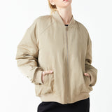 Ruched Bomber Jacket
