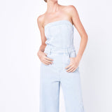 Corset Denim Jumpsuit