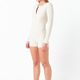 Ribbed Knit Romper