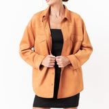 Oversized Faux Suede Shirt