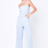 Corset Denim Jumpsuit