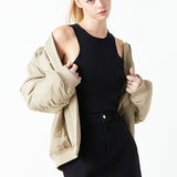 Ruched Bomber Jacket