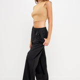 Knit Crew Neck Cropped Tank Top