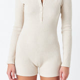 Ribbed Knit Romper
