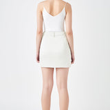 Satin Pocket Mini Skirt