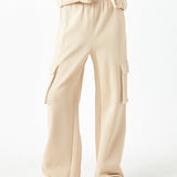Wide Knit Pants with Pockets