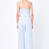 Corset Denim Jumpsuit