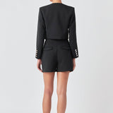 Pleated High Waist Shorts