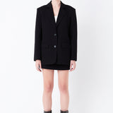 Oversized Notched Collar Blazer