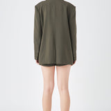 Oversized Notched Collar Blazer