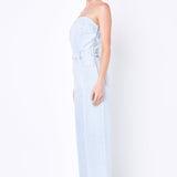 Corset Denim Jumpsuit