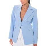 One Button Fitted Blazer