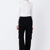 Wide Knit Pants with Pockets