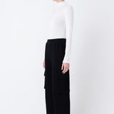 Wide Knit Pants with Pockets