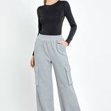 Wide Knit Pants with Pockets