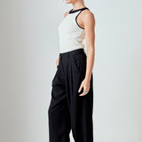 Contrast Halter Neck Top