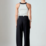 Contrast Halter Neck Top