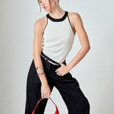 Contrast Halter Neck Top