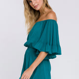 Ruffled Sleeve Romper