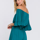 Ruffled Sleeve Romper