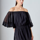 Ruffled Sleeve Romper