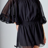 Ruffled Sleeve Romper