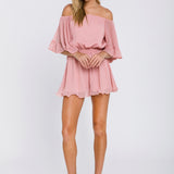 Ruffled Sleeve Romper