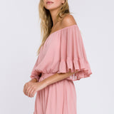 Ruffled Sleeve Romper