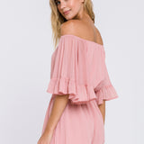 Ruffled Sleeve Romper