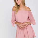 Ruffled Sleeve Romper