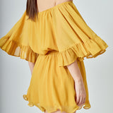 Ruffled Sleeve Romper
