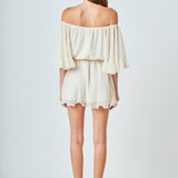 Ruffled Sleeve Romper