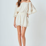 Ruffled Sleeve Romper