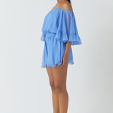 Ruffled Sleeve Romper