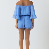 Ruffled Sleeve Romper