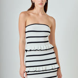 Striped Tube Knit Mini Dress