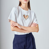 T-Shirt with Heart Cutout