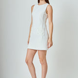 Net Pocket Sleeveless Mini Dress
