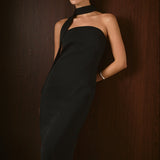 Choker Tie Midi Dress