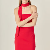 Choker Tie Midi Dress