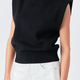 Mock Neck Sleeveless Knit Top