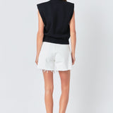 Mock Neck Sleeveless Knit Top