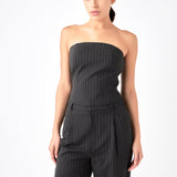 Pinstriped Tube Top