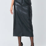 Faux Leather Maxi Skirt