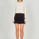 Knit Ruffles Mini Skirt