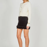 Knit Ruffles Mini Skirt