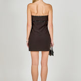 Sequin Trimmed Strapless Mini Dress