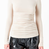GREY LAB - Ruched Turtleneck Top - TOPS available at Objectrare