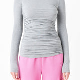GREY LAB - Ruched Turtleneck Top - TOPS available at Objectrare